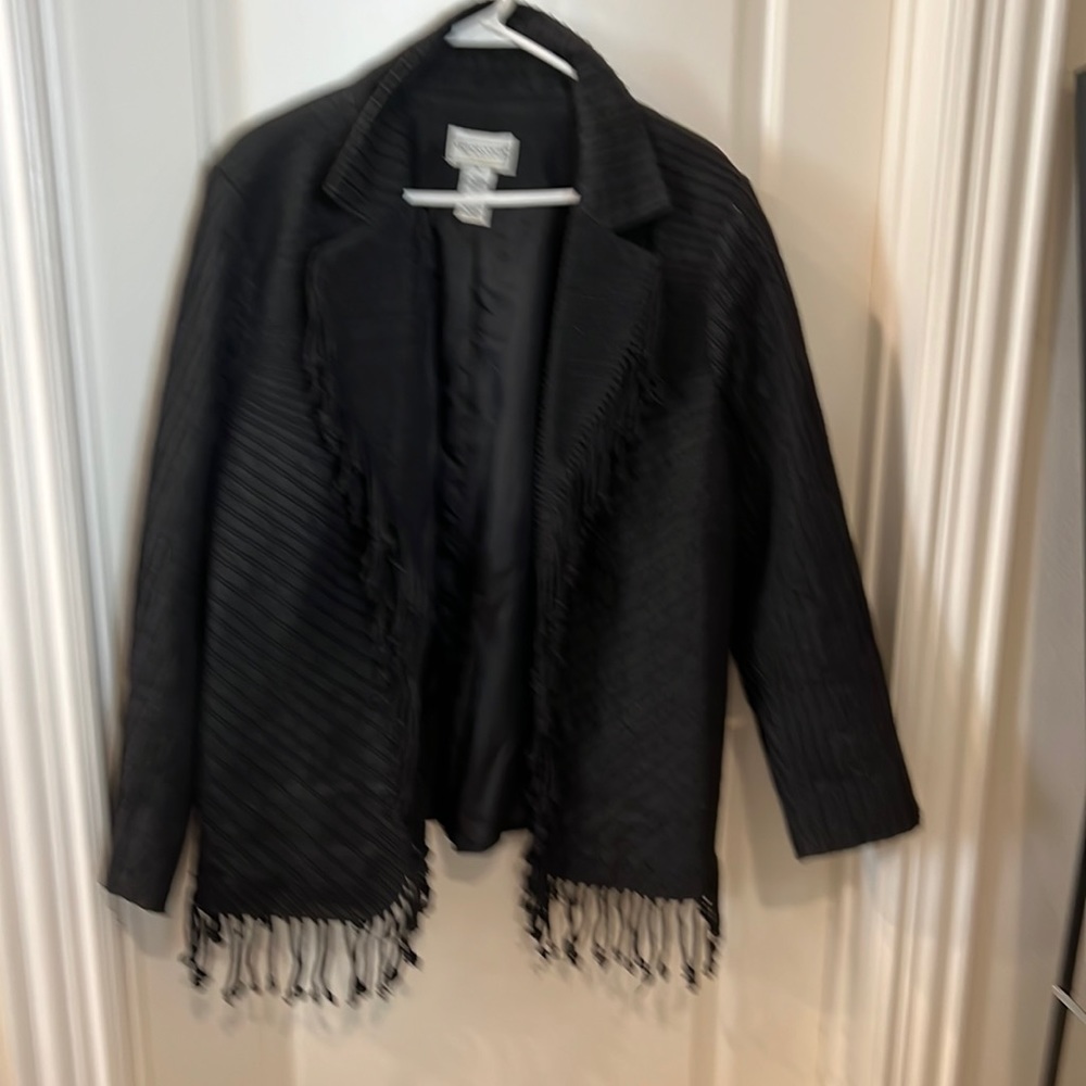 Black Fringe Women's Jacket - Unknown Brand
